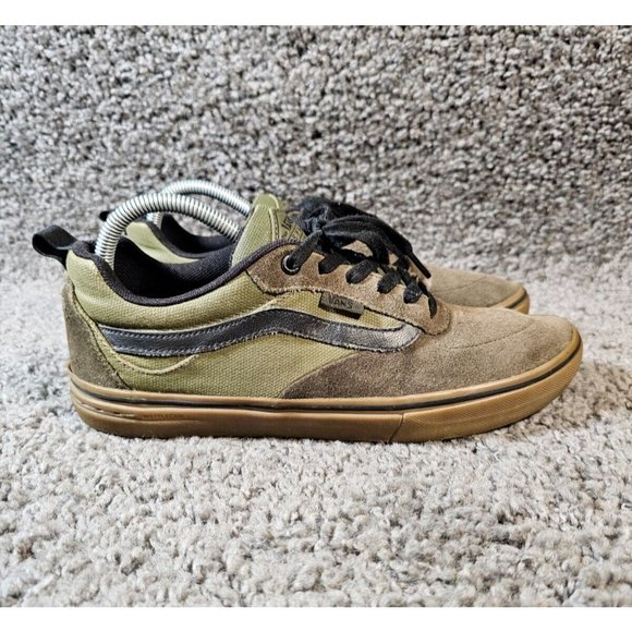 VANS Kyle Walker Pro Mens 9 Green Brown Suede Low Athletic Skate Shoes Sneakers - Picture 1 of 11